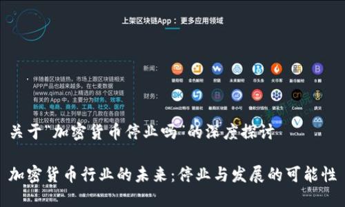 关于“加密货币停业吗”的深度探讨

加密货币行业的未来：停业与发展的可能性